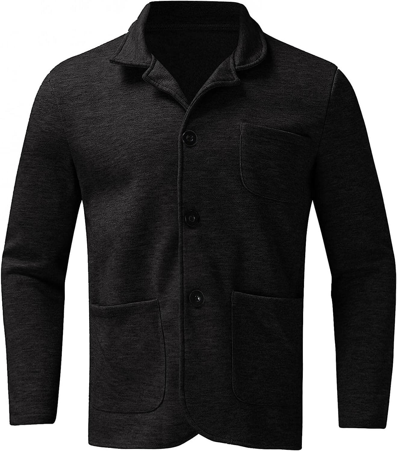 Herren Sommerjacke Einreihig Freizeitjacke mit Taschen - IdealeKleiden