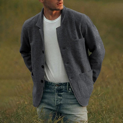 Herren Strickjacke Warm Wolle Herbst