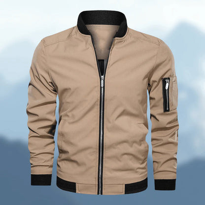 Herren Bomberjacke Winddicht Reißverschluss Herbstjacke