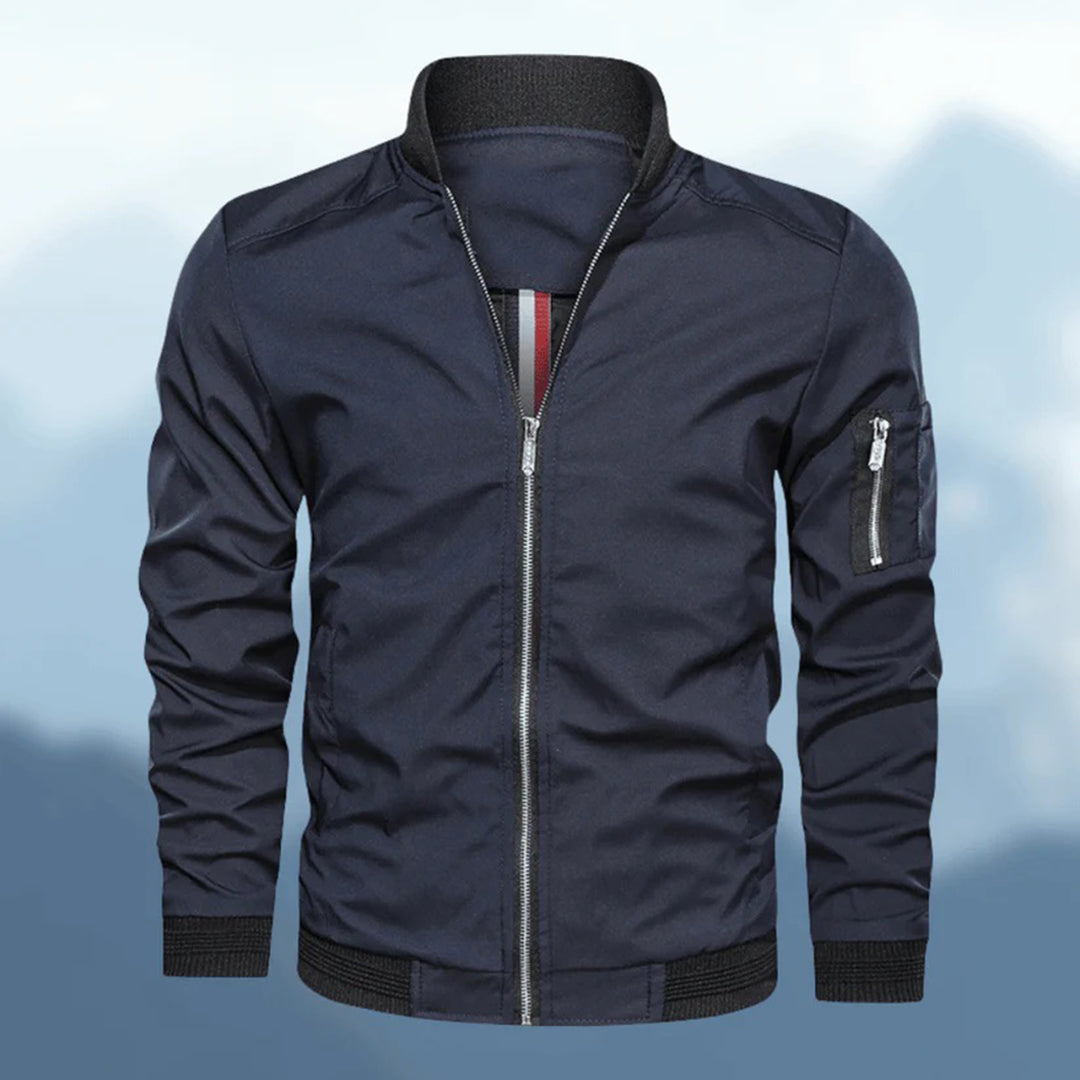 Herren Bomberjacke Winddicht Reißverschluss Herbstjacke