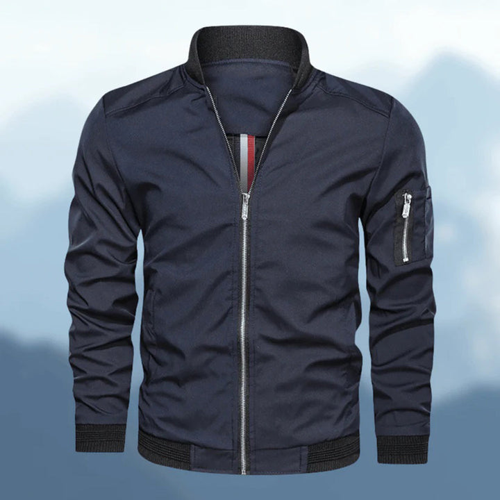 Herren Bomberjacke Winddicht Reißverschluss Herbstjacke