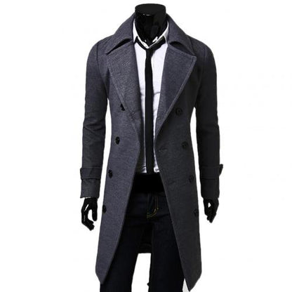 Herren Trenchcoat Zweireiher Klassisch