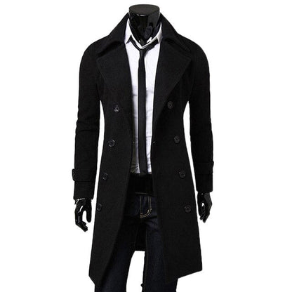 Herren Trenchcoat Zweireiher Klassisch