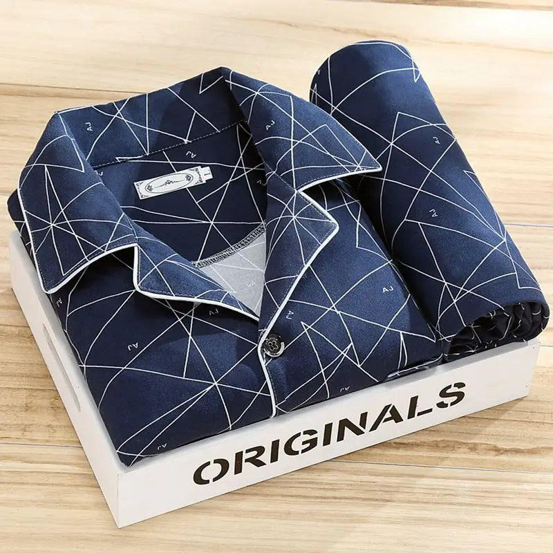Herren Pyjama Langarm Bequem