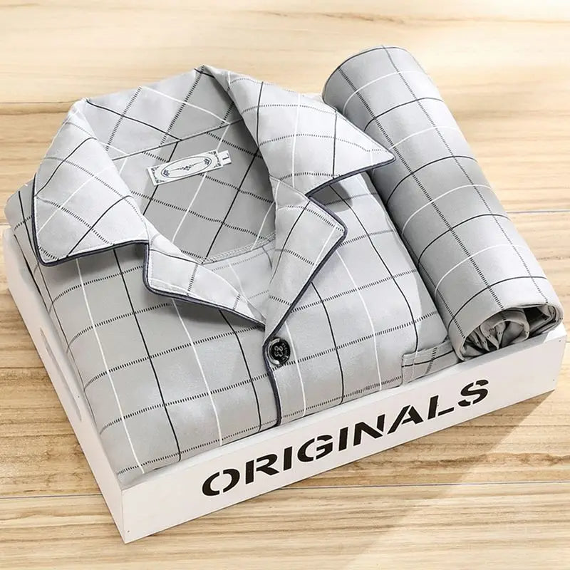 Herren Pyjama Langarm Bequem