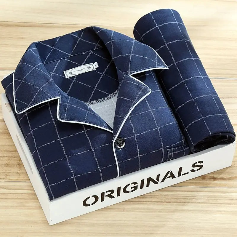Herren Pyjama Langarm Bequem