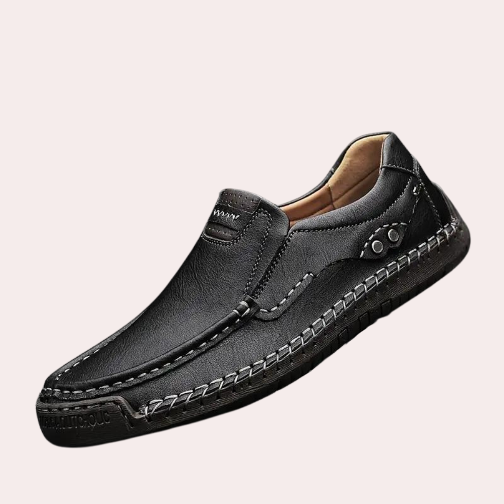Herren Leder Slipper Bequem Freizeit - IdealeKleiden