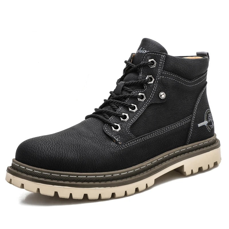 Herren Stiefel Rutschfest Schnüren