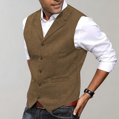 Herren Anzugsweste Ärmellos Elegant