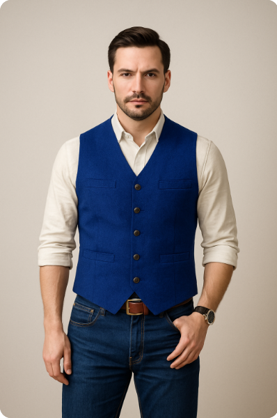 Herren Blazer Weste Elegante Ärmellos - IdealeKleiden