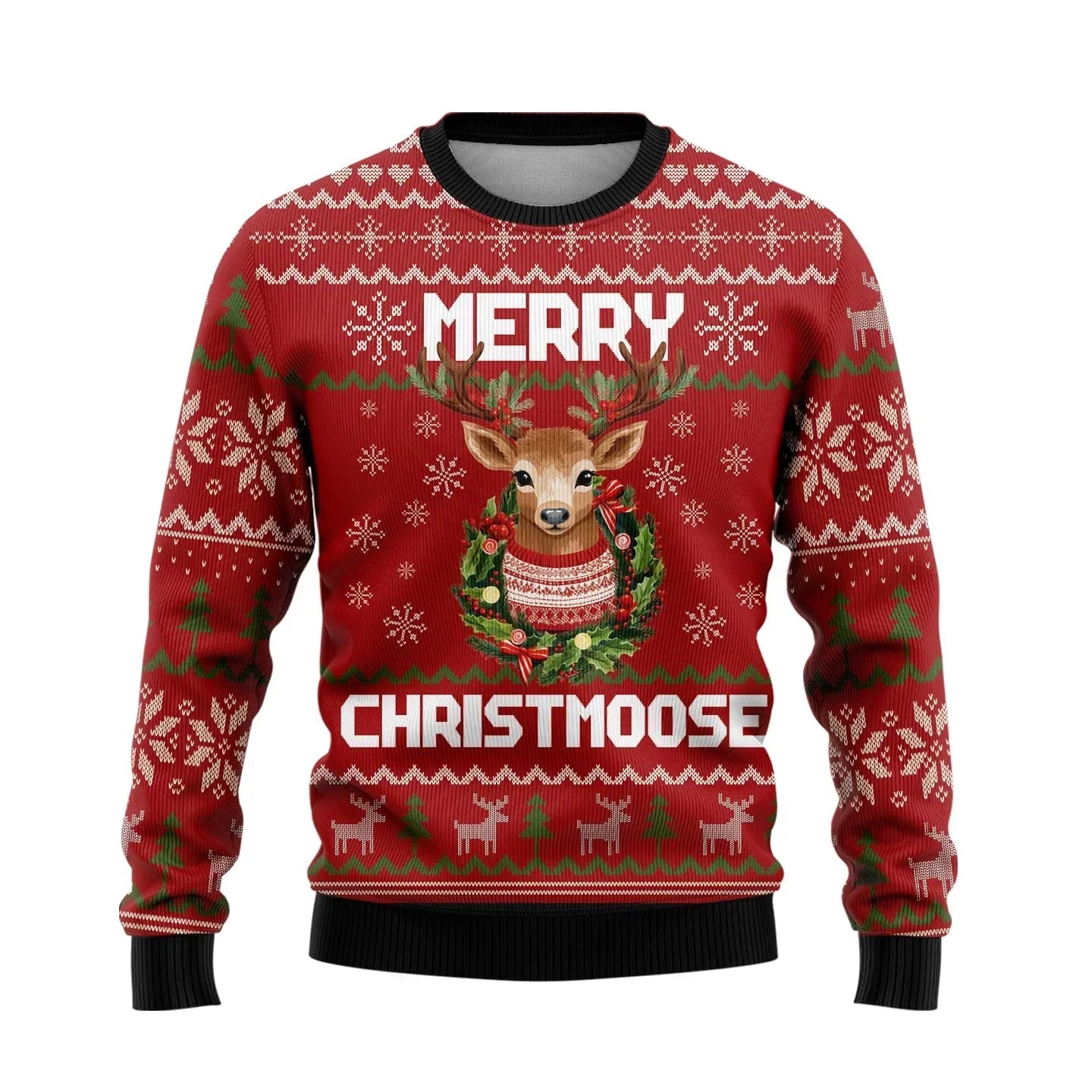 Weihnachtspullover Reh-Design Warm & Gemütlich