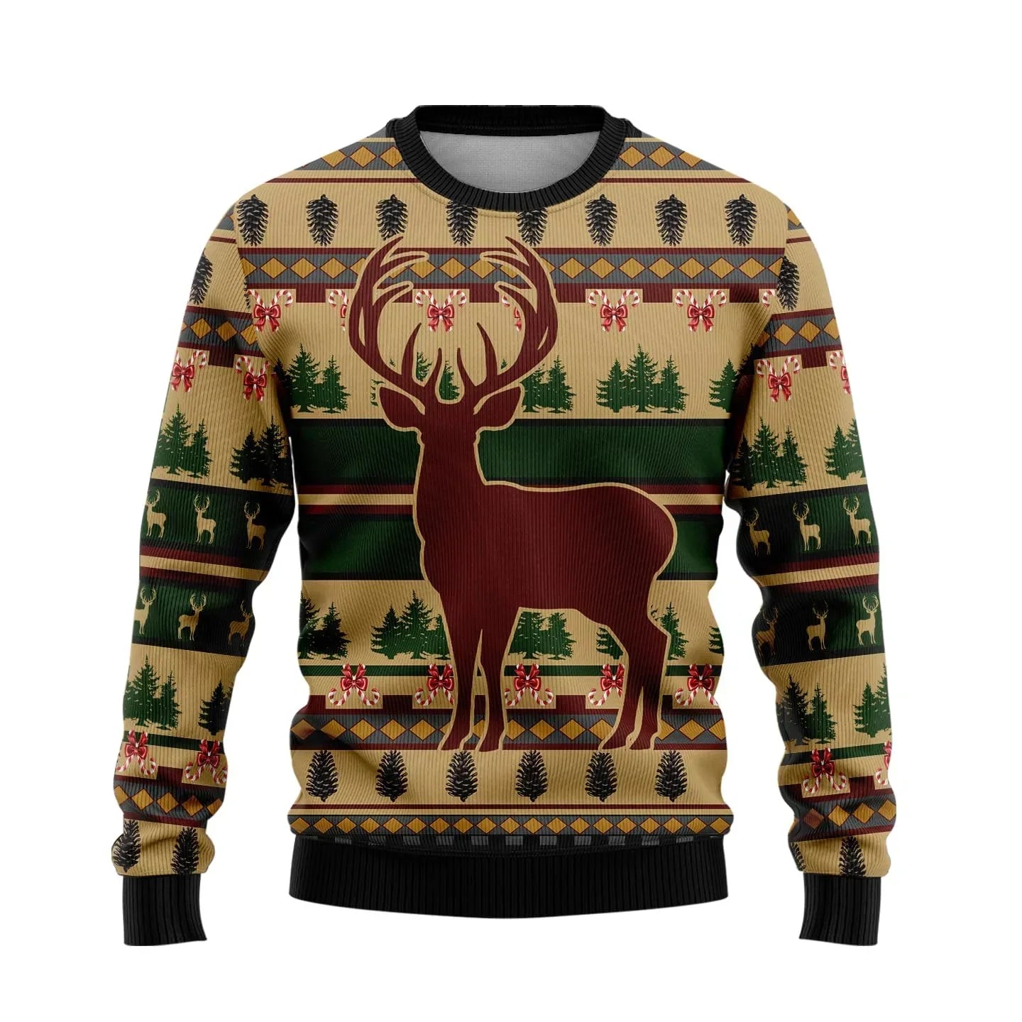 Weihnachtspullover Reh-Design Warm & Gemütlich