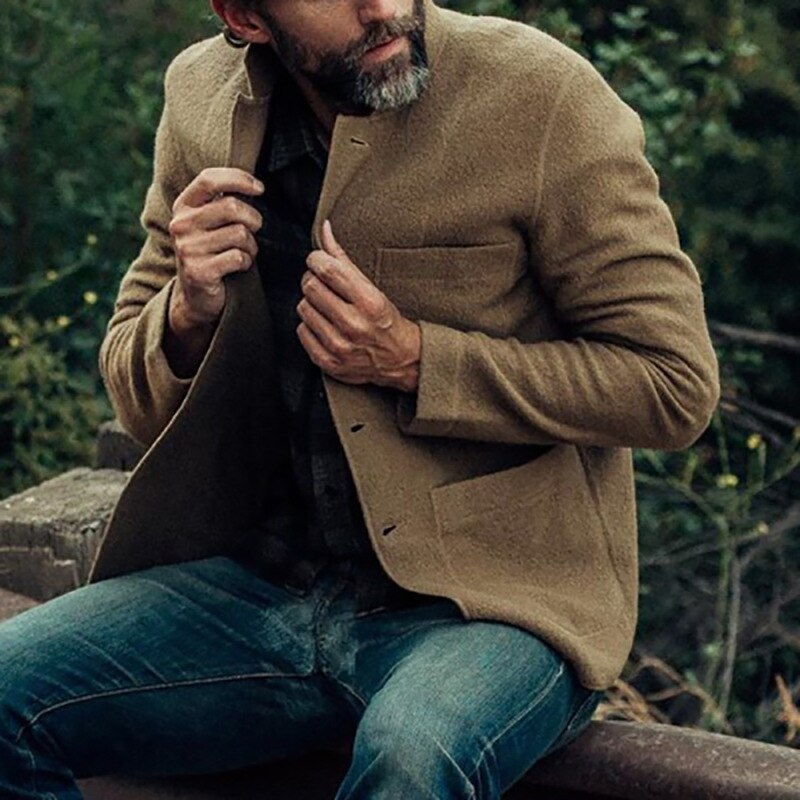 Stilvoller Herren Wollcardigan Mit Knöpfen
