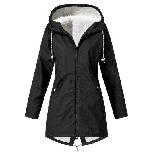 Wasserdichte Fleece-Jacke Damen Warm und Bequem Herbst Winter - IdealeKleiden