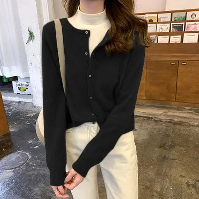 Kuschelige Strickjacke Offen Vorne Damen