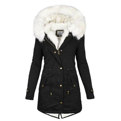 Wintermantel Lang Kapuzenparka Damenschutz