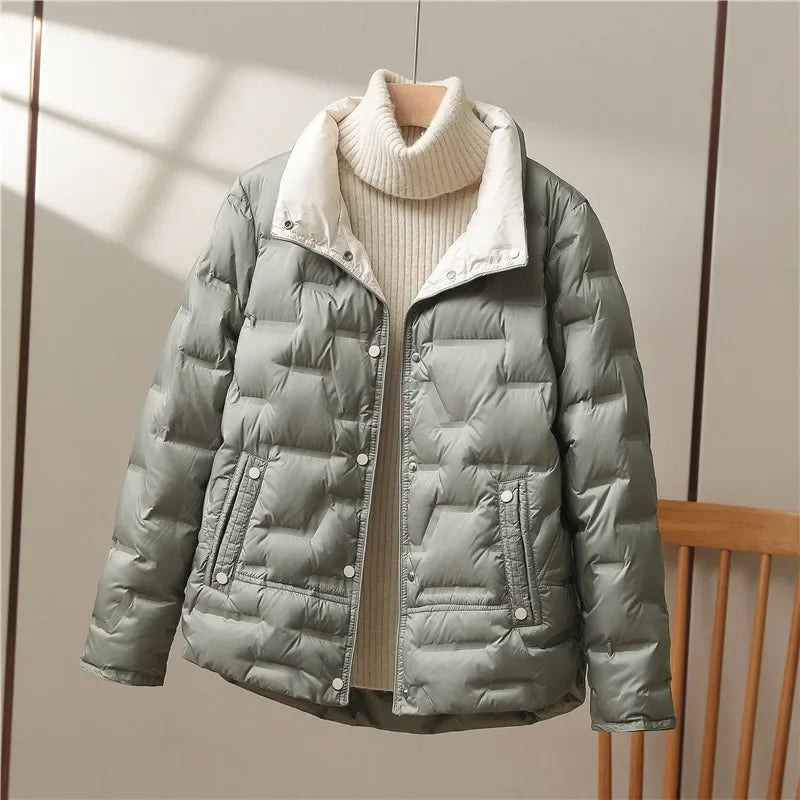 Stylische Steppjacke Damen Kragen