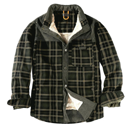 Herren Holzfällerhemd Karo Fleece Jacket