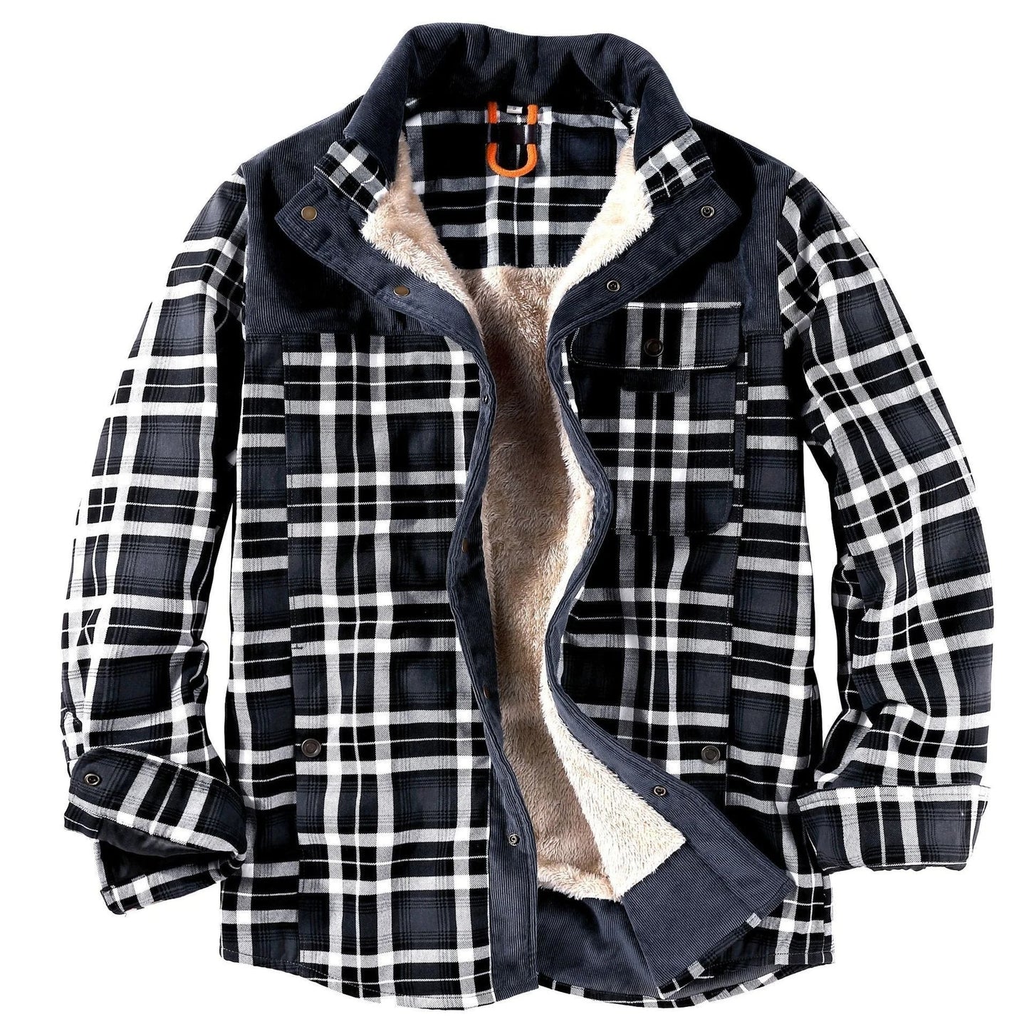 Herren Holzfällerhemd Karo Fleece Jacket