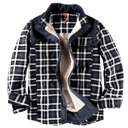 Herren Holzfällerhemd Karo Fleece Jacket