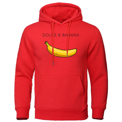 Herren Hoodie mit Känguru Tasche Bananen Design
