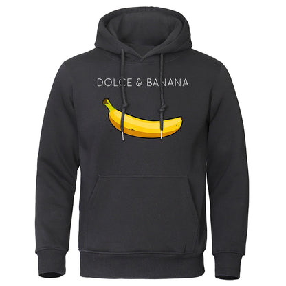 Herren Hoodie mit Känguru Tasche Bananen Design