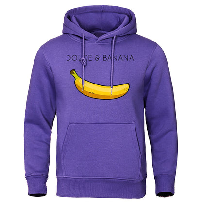 Herren Hoodie mit Känguru Tasche Bananen Design