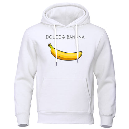 Herren Hoodie mit Känguru Tasche Bananen Design