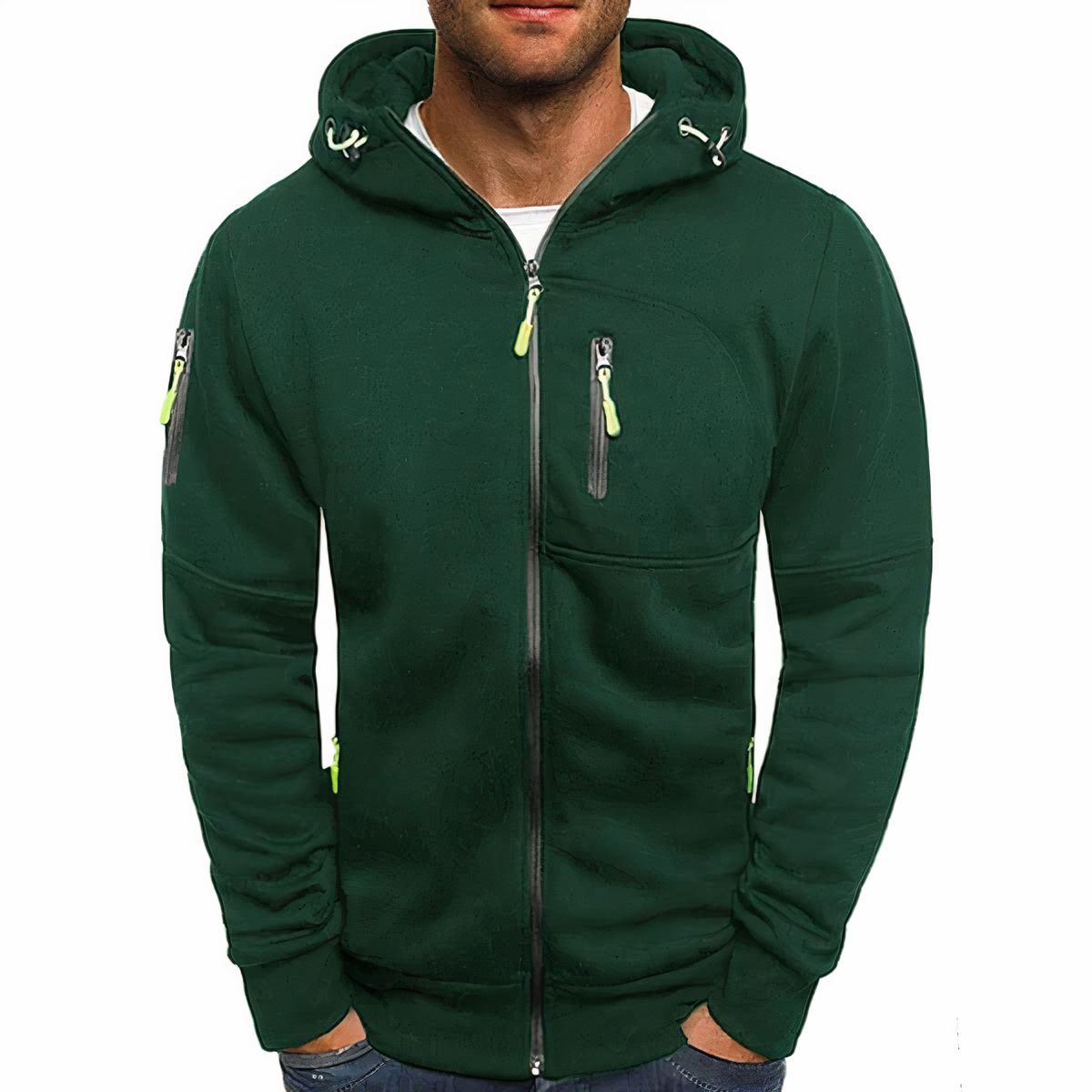 Klassische Herren Hoodie Kapuze Langarm