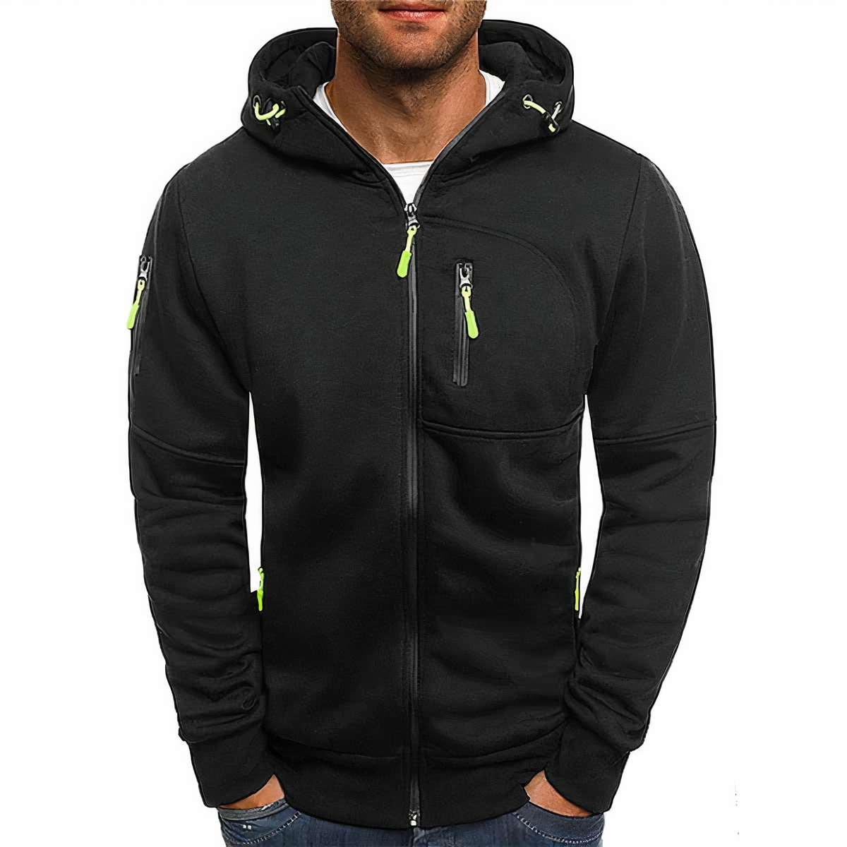 Klassische Herren Hoodie Kapuze Langarm