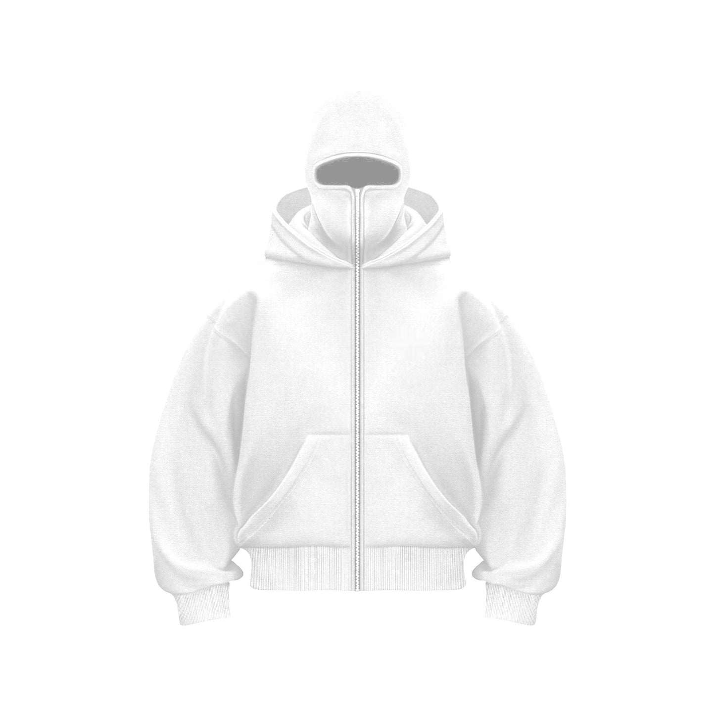 Herren Hoodie Warm mit Gesichtsmaske und Reißverschluss