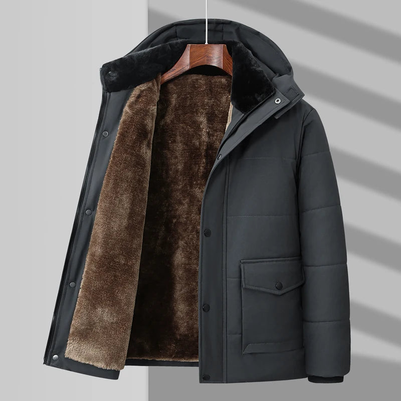Warm gefütterte Damenpufferjacke