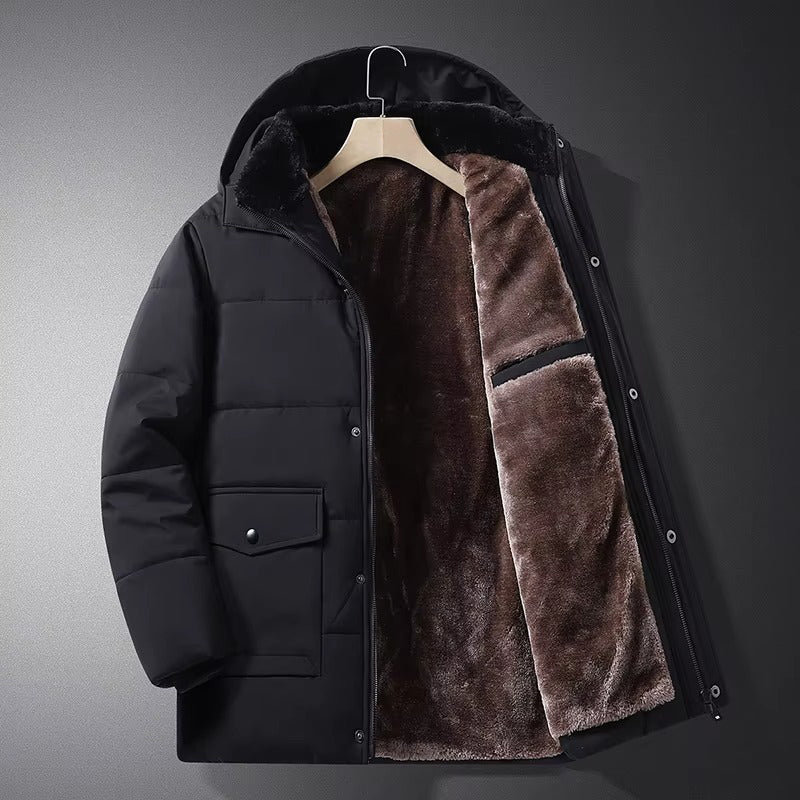 Warm gefütterte Damenpufferjacke