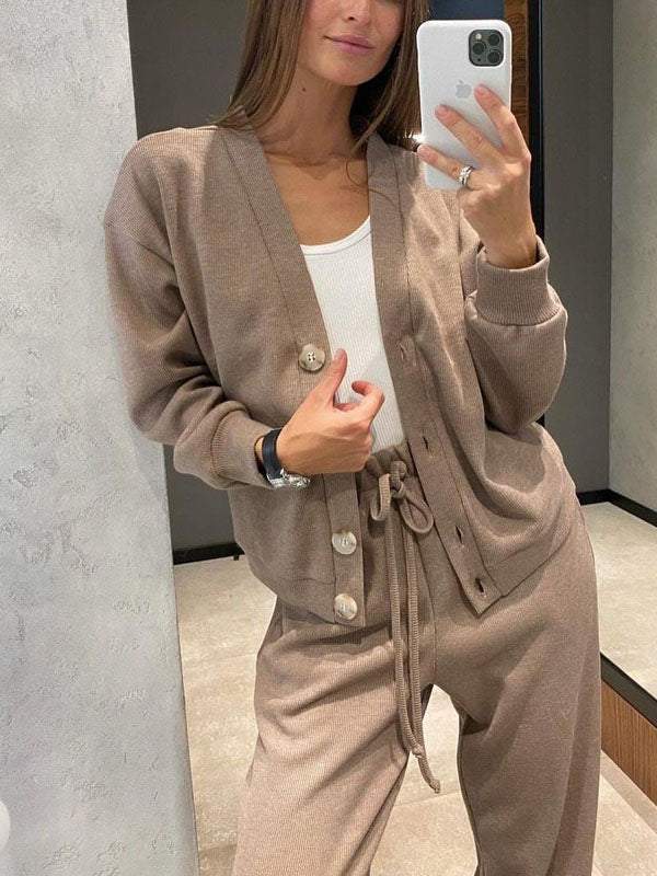 Damen Bequem Hosen-Set Lockeres Design