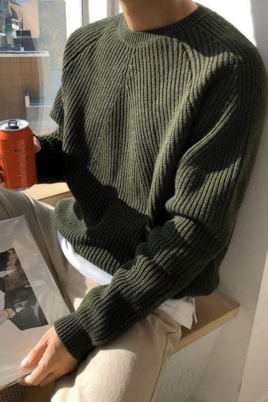 Stylisher Herren Pullover mit Rippenmuster