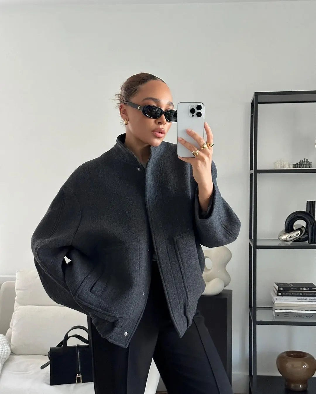 Stylische Damenjacke Oversized Bomber