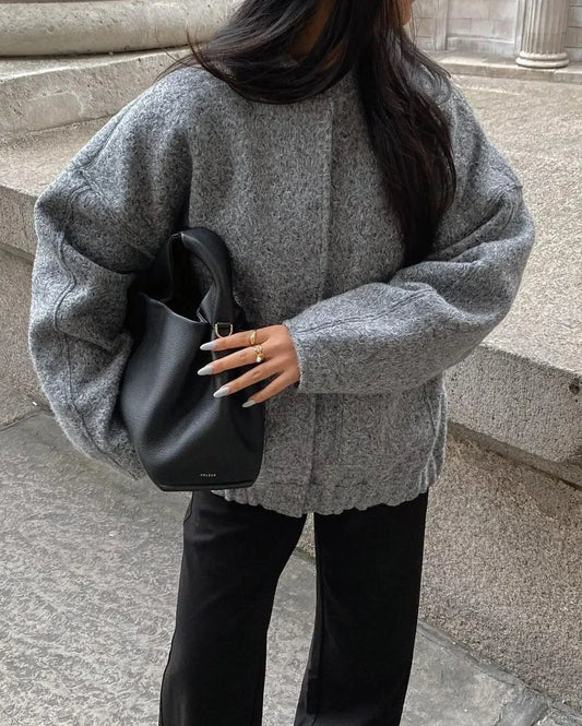 Stylische Damenjacke Trendy Tweed - IdealeKleiden