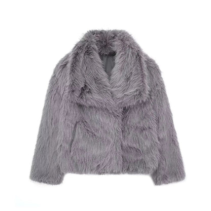 Luxus Kunstfell Jacke Elegant, Weich und Zeitlos