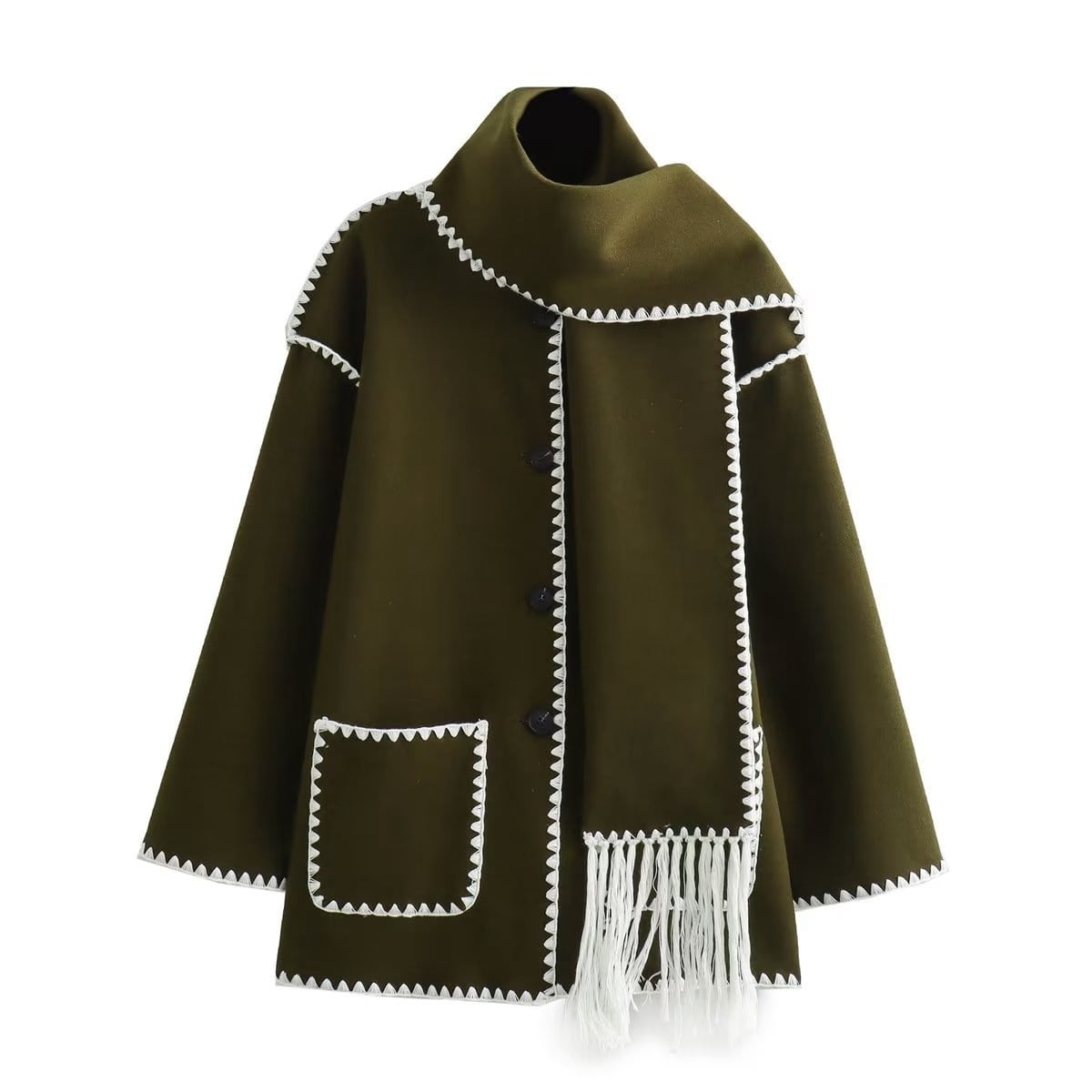 Damen Wollmantel Grau Elegantes Design