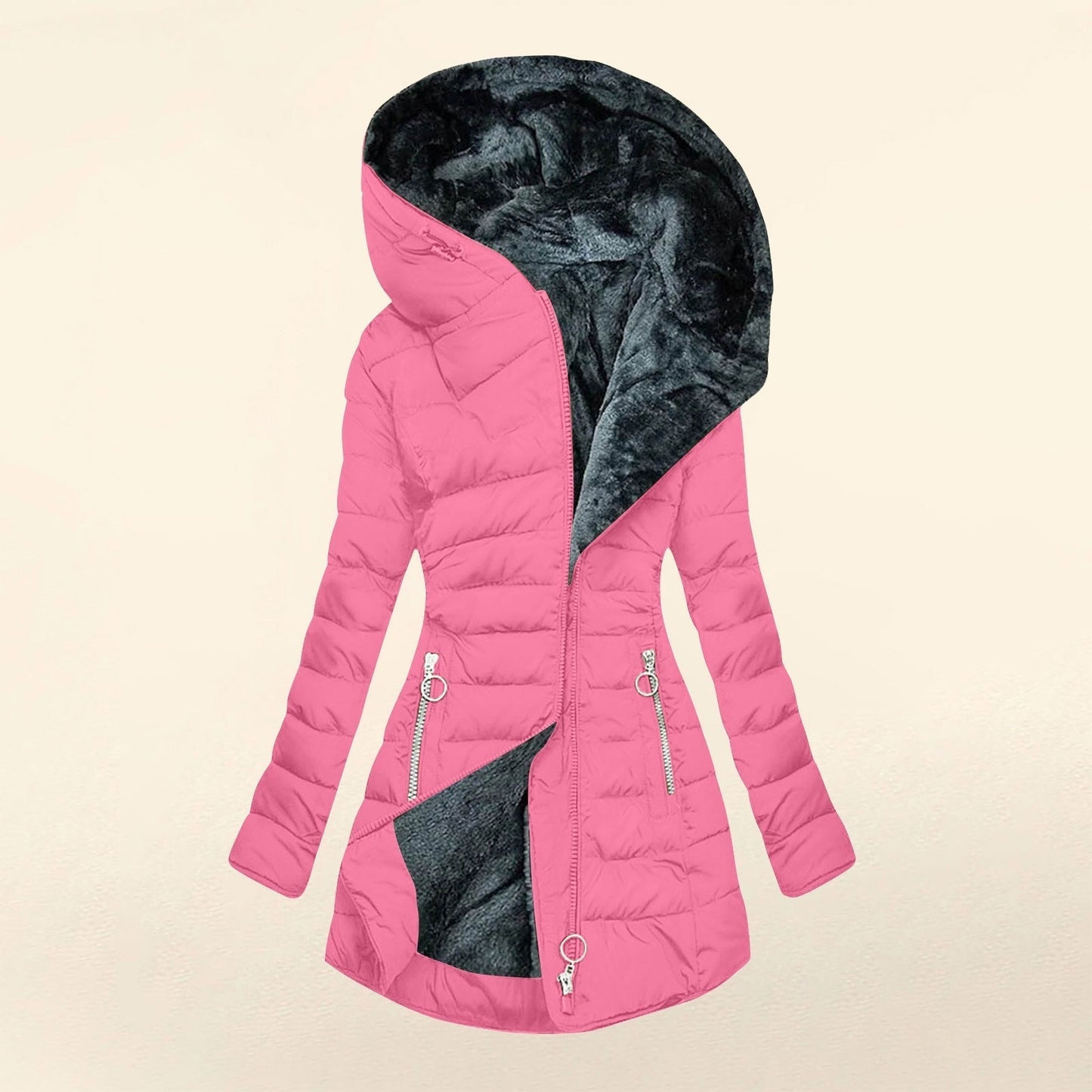 Warme Fleecejacke Damen Soft Gesteppt