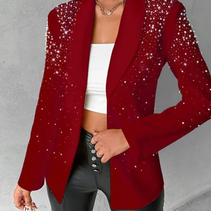 Eleganter Damenblazer mit Perlenstickerei