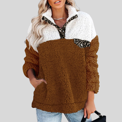 Weiche Fleecejacke Sherpa Pullover Lockere Passform