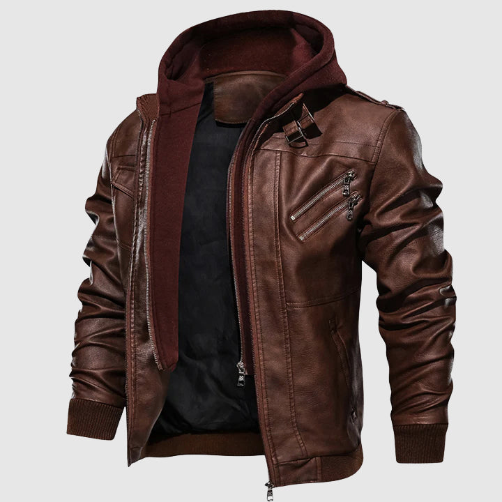 Motorrad Lederjacke Biker Style Schutz