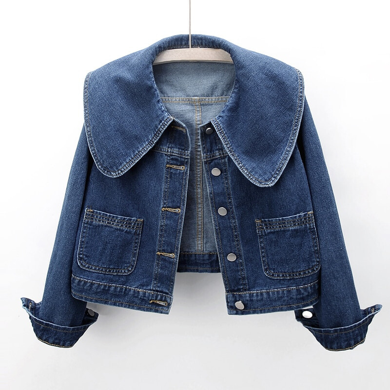 Stylische Denimjacke Damen Kurz Modisch