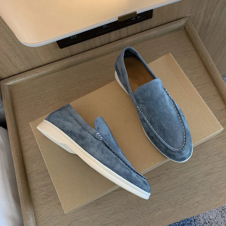 Herren Leder Slipper Vintage Stil