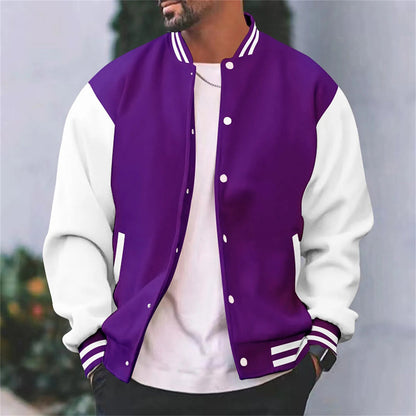 Herren Bomberjacke Modern Klassisch Druckknöpfe