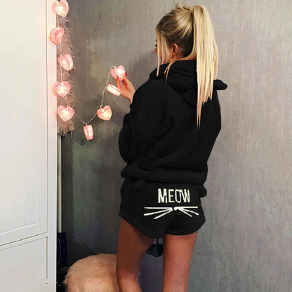 Damen Pyjama Set: Oberteil und Shorts Baumwolle