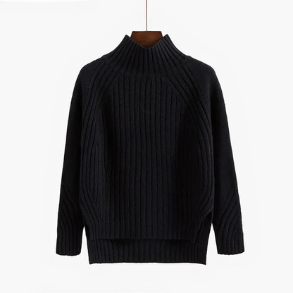 Weicher Strickpullover Rundhals Frauen