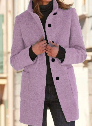 Wintermantel Damen Wollmantel Eleganz