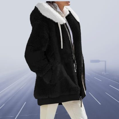 Übergroße Damenjacke Teddyfell Warm Wintermantel